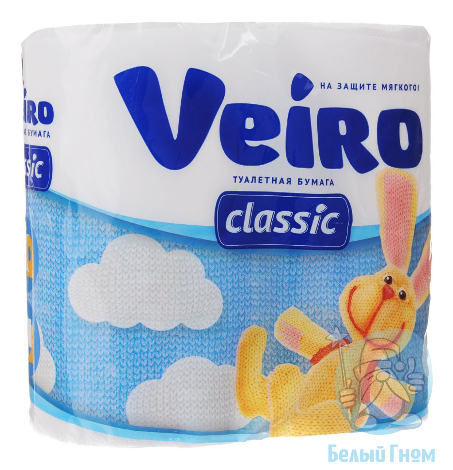 Туалетная бумага Veiro Классик  4 рулонов, 2-х слойная