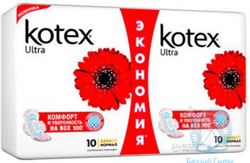 Kotex Ultra Normal DU 20 шт 4 капли*16