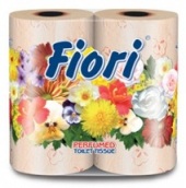 Туалетная бумага "Аster Fiori", персиковая, 4рулона, 3-х слойная*14