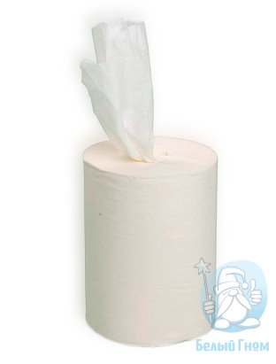 Рулонные бумажные полотенца с ЦВ целлюлоза (белый) 1-сл. 120м*6
