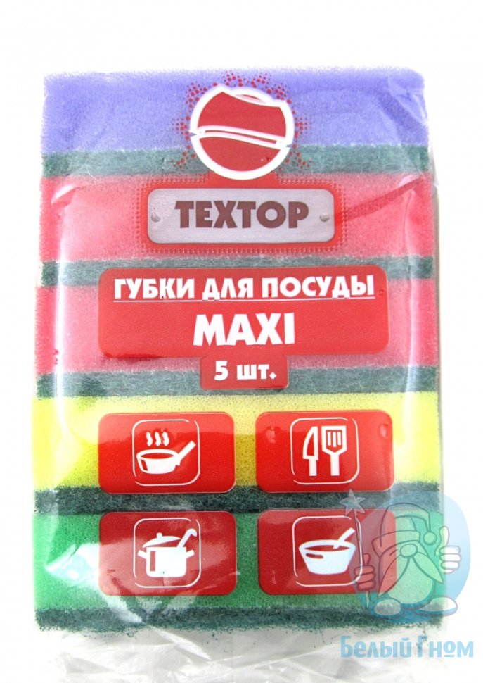 Губки для посуды Техтор MAXI по 5шт *50