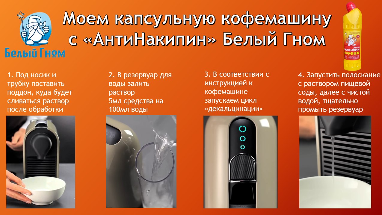 Как почистить капсульную кофемашину «АнтиНакипином»: пошаговая инструкция